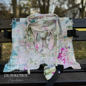 "Rainbow freckles bunny" baby carrier