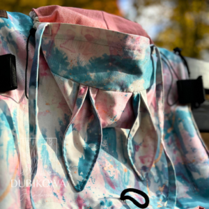 "Bubble gum bunny" baby carrier