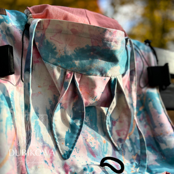 "Bubble gum bunny" baby carrier