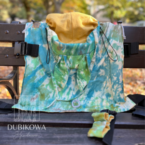 "Blue and green bunny 2" baby carrier