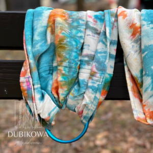"Summer sky" baby wrap with ring